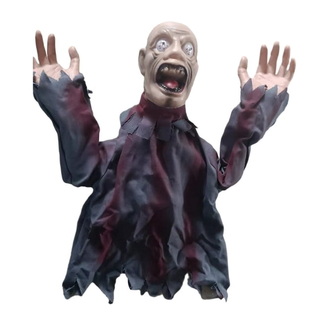 Glowing Effects Halloween Decor Animated for Party for Front Door (White S)