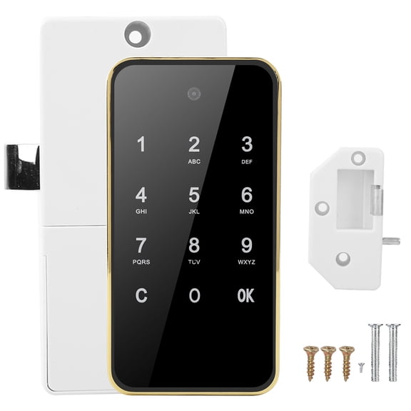 Keyboard Access Control Smart Keyless Digital Lock, Easy To Operate Password Cabinet Lock, Locker Factory Gym Residence Community For File Cabinet Gold,Silver