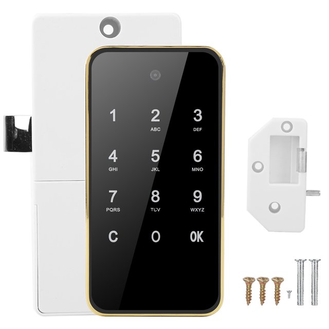 Keyboard Access Control Smart Keyless Digital Lock, Easy To Operate Password Cabinet Lock, Locker Factory Gym Residence Community For File Cabinet Gold,Silver