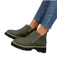 thumbnail image 4 of zhenglin Bottes Martin pour Femmes - Bottines Décontractées à Talon Épais avec Double Fermeture Éclair, Confortables à Enfiler pour l'Automne et l'Hiver, Chaussures Polyvalentes et Stylées, 4 of 5
