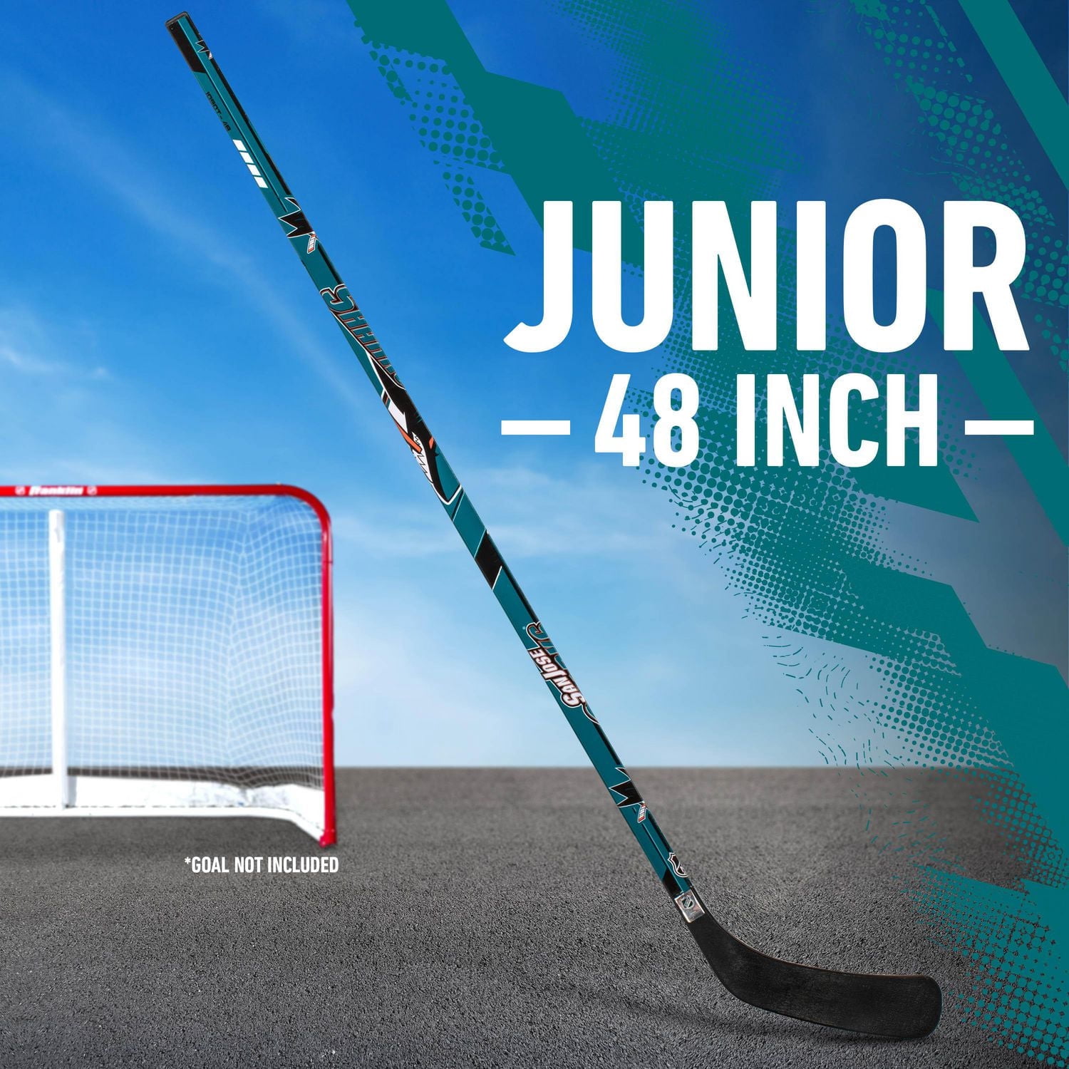 Franklin Sports NHL Sharks Street Hockey Stick - 48" Jr Left Handed