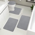 thumbnail image 4 of Outdoor Carpet Waterproof Memory Foam Bath Mat 4 Set Bathroom Rugs for 4 Pcs Toilet Mats Universal Soft Comfortable Water Absorption Non-Slip Thick Machine Washable Easier To Dry Dark Soft Rug, 4 of 8