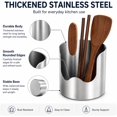 thumbnail image 3 of Multi-Functional Kitchen Utensil Holder, Stainless Steel Countertop Organizer for Spoons, Spatulas, Pot Lids, Cutting Boards and Cooking Tools，1PCS, 3 of 7