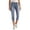 Blue#ladies jean capris, variant on SZJXBUY Baggy Capri Jeans for Women Summer Casual Slim Fit Denim Pant Trendy Distressed Straight Leg Curvy High Elastic Waist Pants with Pockets Blue,L