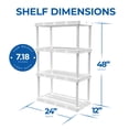 thumbnail image 3 of Gracious Living 4 Shelf Knect-A-Shelf Ventilated Storage Unit, (2 Pack), 3 of 9