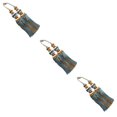 thumbnail image 2 of Decodeary 2pack/lot Haut Rideau Pompon Facile à Excellent Décor pour une Large Application Polyester Approprié Haut Bleu Clair 3Set, 2 of 6