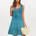 thumbnail image 1 of Ovzne Robes pour Femmes 2025 Robe de Plage Robe Tendance Décontractée Imprimée avec Poches Sans Manches Col de Jardin Robe pour Femmes Imprimée Liquidation, 1 of 5