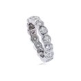 thumbnail image 4 of Bague de Mariage Empilable en Or Blanc 14k avec Diamants et Lunette 2ct, 4 of 4