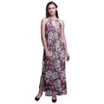 thumbnail image 1 of Bimba Robe Longue Décontractée à Col Licou pour Femme avec Fentes Latérales, Imprimée, Tenue de Fête - Très Petit, 1 of 6