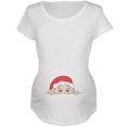 thumbnail image 1 of T-shirt Doux de Maternité de Noël avec Bébé Père Noël Qui Jette un Coup d'Oeil, 1 of 1