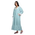thumbnail image 2 of Moomaya Chemise de Nuit Maxi Boutonnée à Manches Longues Imprimée en Coton pour Femmes, 2 of 5