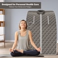 thumbnail image 3 of Costway Portable Steam Sauna w/ 9-gear Adjustable Temperature & Herbal Box Gray, 3 of 9