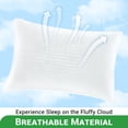 thumbnail image 3 of Gogreen Bed Pillows Standard Size Set of 2 - Standard Size Bed Pillows 2 Pack Premium Down Alternative Hotel Pillows Set of 2- Soft and Supportive Dorm Pillows for Back, Stomach or Side Sleepers, 3 of 8