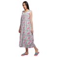 thumbnail image 4 of Moomaya Womens Lace Border Sleepwear For Ladies Button Placket Nightdress, 4 of 5
