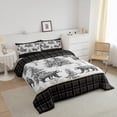 thumbnail image 3 of Erosebridal Wild Bear Bedding Twin Comforter Set, Geometric Buffalo Down Comforter, Animal Theme Bedroom Decor, Reversible, 3 of 7