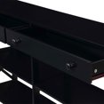 thumbnail image 2 of Convenience Concepts Oxford 60" 2 Drawer Console Table with Shelves, Black, 2 of 6