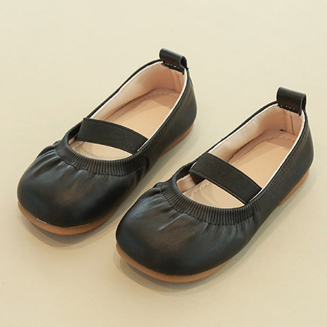 LSLJS Chaussures de Princesse à Bouche Peu Profonde à Semelle Souple en Cuir pour Filles, Sandales pour Fille