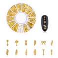 thumbnail image 4 of Tignapoo Elegant Hollow Star and Moon Nail Art Rivets - Vintage Metal Alloy Decorations for Nails and Crafts, 200 High-Quality Pieces in a Convenient Round Case, Anti-Rust and Durable Design, 4 of 6