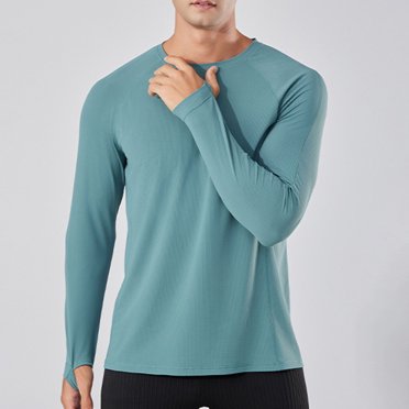 RXIRUCGD Chandail d'Été pour Hommes, Couleur Unie, Léger, Respirant et à Manches Longues, Vert, Taille : S