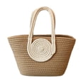 thumbnail image 2 of Chmadoxn Storage Trunks,Closet Organizers and Storage, Rope Woven Handbag Large Capacity Tote Bag Daily Versatile Shoulder Bag Splicing Color Casual Woven Bag Beach Bag Desktop storage, 2 of 6