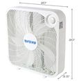 thumbnail image 3 of Hurricane 20 Pouces Classic Series Ventilateur sur Pied avec 3 Réglages de Vitesse, Lot de 2, Blanc, 3 of 10