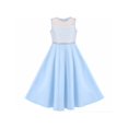 thumbnail image 1 of Girls Dress Blue Rhinestone Chiffon Bridesmaid Dance Party Maxi Gown 8 Years, 1 of 6