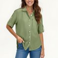 thumbnail image 4 of BLVB Chemise Boutonnée pour Femme avec Protection Solaire UV Upf 50+ à Manches Longues, Extérieur, Fraîche, Séchage Rapide, Pêche, Randonnée, Voyage, 4 of 7