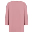 thumbnail image 5 of Timegard Tops for Women Long Sleeve Notched V-Neck Button Shirts Solid Color Fall Casual Loose Comfy Tops, 5 of 5