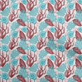 thumbnail image 1 of oneOone Velvet Red Fabric Sea Shells Ocean Sewing Craft Projects Fabric Prints By Yard 58 Inch Wide, 1 of 4