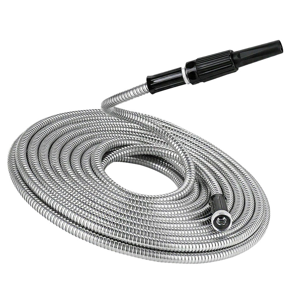 WEUVEB Extendable Hose Garden Hose Silver PVC Leak Prevention 1Pack