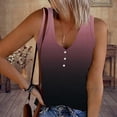 thumbnail image 2 of Yuyuzo Women Tank Tops Sleeveless V Neck Ribbed Knit Basic Cami Top Slim Button down Blouses, 2 of 5
