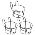 thumbnail image 1 of Milisten 3pcs Balcony Plant Pot Holder Hanging Planter Pot Parapet Iron Fence Flower Pot, 1 of 5