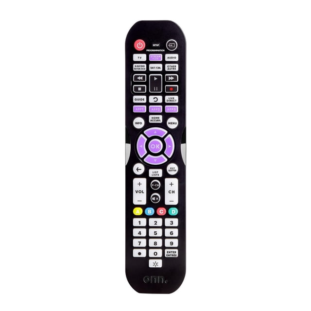 Télécommande universelle pour 6 appareils, alimentée par piles onn.