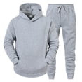 thumbnail image 1 of Kcodviy Men Autumn and Winter Men Suits Regular Fit Set Leisure Solid Color Men's Suits Slim Fit Zipper Sweater Pants Sports Prom attire for Suit, 1 of 9