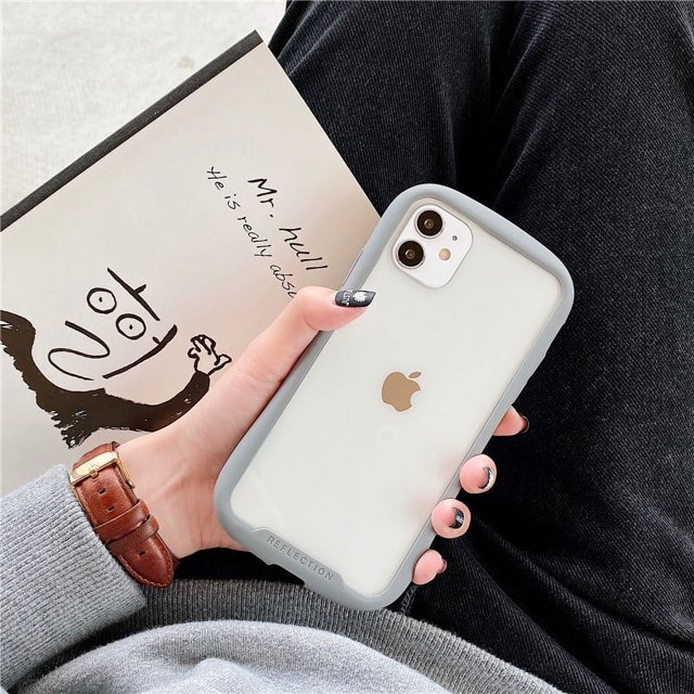 Coque de Protection en Silicone Transparent – Antichoc, Ultra-Durable Gel TPU (Gris, iPhoneXR)