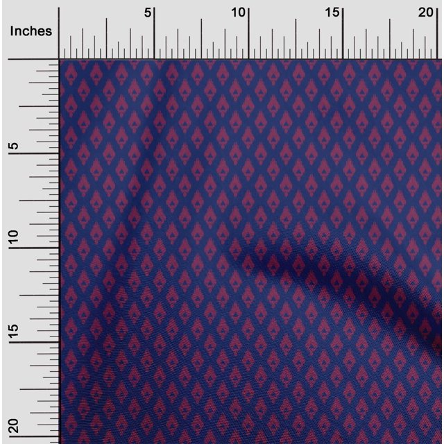 oneOone Viscose Jersey Fabric Argyle Style Ikat Print Sewing Fabric BTY 60 Inch Wide