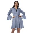 thumbnail image 1 of Moomaya Robes Mini Imprimées à Col en V pour Femmes Manches à Volants Robes de Plage pour Femmes, 1 of 4