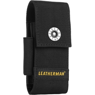 LEATHERMAN, Premium Nylon Snap Sheath with Pockets, Fits 10.16-cm to 11.43-cm Multi-Tools, Black, Medium