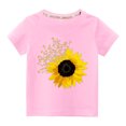 thumbnail image 1 of EGNMCR Blouses & Chemises à Manches Courtes Col Rond pour Tout-Petits Garçons Filles Mode Mignon Col Rond Imprimé Haut à Manches Courtes Blouse Fille, 1 of 3