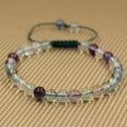 thumbnail image 2 of Natural AA Grade Clear Green Fluorite Gemstone 6mm Round Beads Adjustable Bracelet 7" Unisex, 2 of 3
