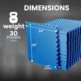 thumbnail image 4 of BalanceFrom 18-Pack 24”x24” Interlocking Foam Puzzle Exercise Mat, 1” Thick, Blue, 4 of 9