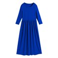 thumbnail image 1 of 2025 Robe de Fête pour Tout-Petit à Manches Longues Col Rond Solide Ample Noël Décontractée Tenue Quotidienne Longue Sans Manches Maxi Princesse, 1 of 5