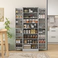thumbnail image 2 of HOMCOM Armoire de Garde-Manger de Cuisine 65 Pouces avec Tablettes Ajustables Porte-Épices Gris, 2 of 10
