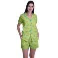 thumbnail image 1 of Moomaya Ensembles de Pyjama à Manches Courtes pour Femmes Imprimés Shorts de Nuit pour Dames, 1 of 6