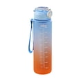 thumbnail image 1 of 1L Leak-Proof Sports Water Bottle - Straw & Lock Lid for Gym & Outdoor (Blue Gradient), 1 of 8