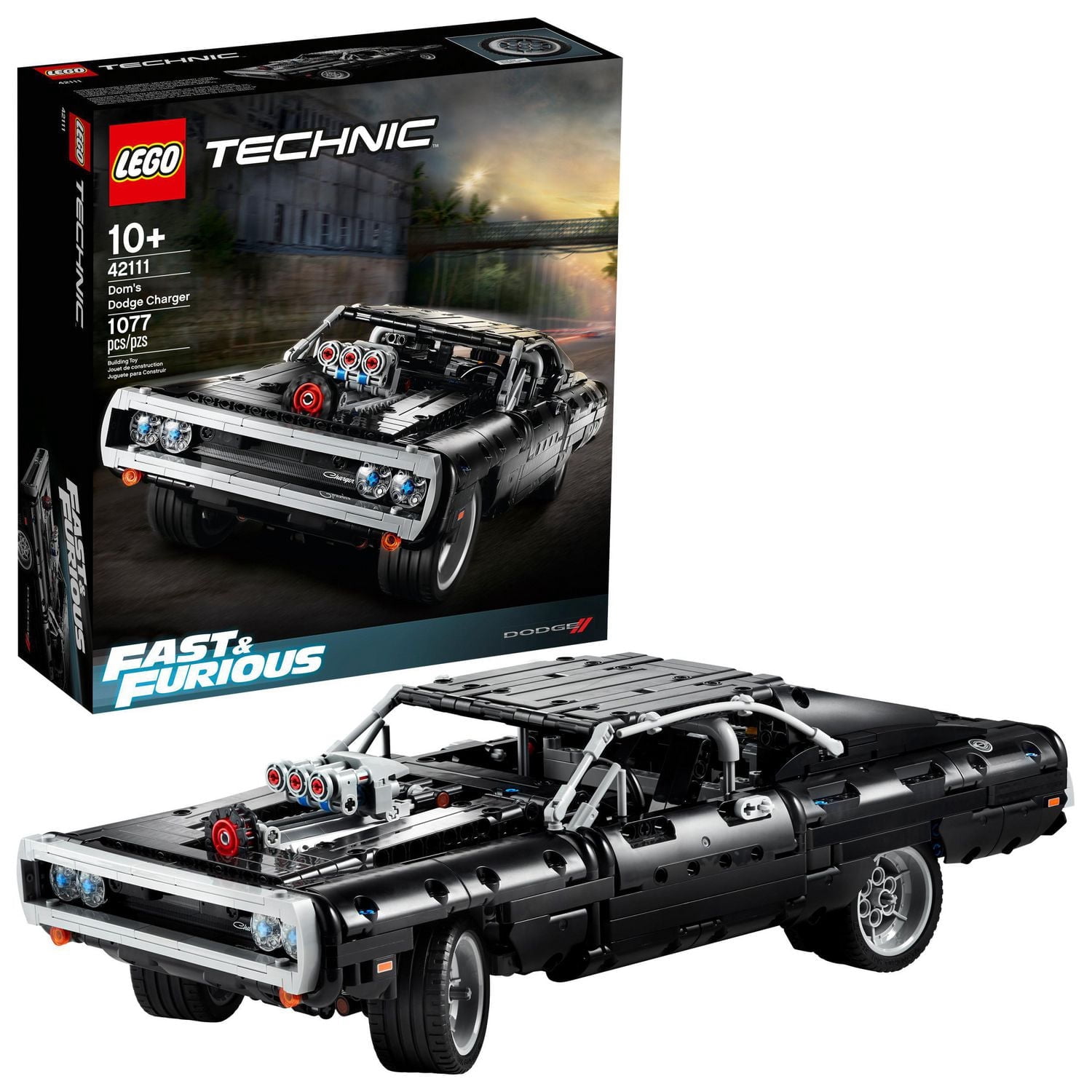 LEGO Technic Dom’s Dodge Charger (42111) Toy Building Kit (1,077 Pieces)
