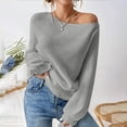 thumbnail image 4 of cfhntfmh Womens Cold Shoulder Sweaters 2024 Fall Fahion Outfits Long Sleeve Soft Knit Pullover Winter Outfits, 4 of 4
