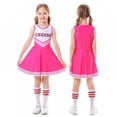 thumbnail image 3 of Robe de Danse d'Uniforme de Pom-Pom Girl pour Filles Enfants avec Bas Jusqu'aux Genoux, Ensemble Assorti avec Pompons, 3 of 10