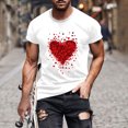 thumbnail image 2 of Yuzhih T-Shirts Assortis de la Saint-Valentin pour Couples, Mignons, Imprimés, Manches Courtes, Hauts Unisexes, Grande Taille, Col Rond, 2 of 4