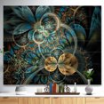 thumbnail image 2 of Design Art - Fleur Fractale Bleu Or Symétrique, 2 of 5